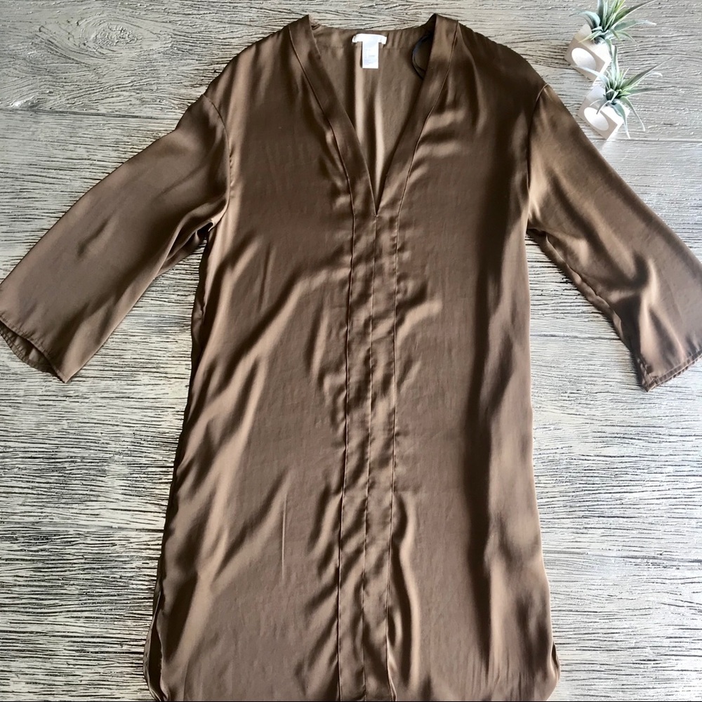 H&M Dark Gold Tunic Dress Sz 6‎
